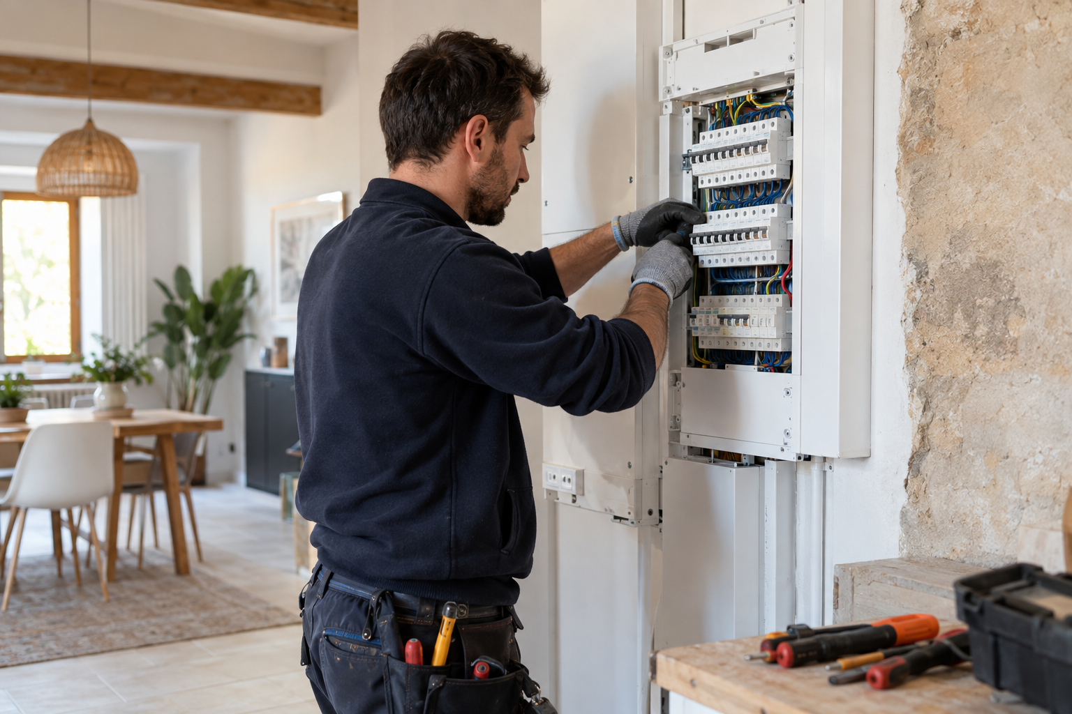 Rénovation d’un tableau électrique dans une maison